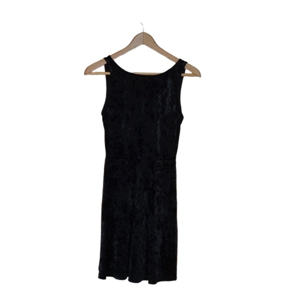 NWOT Black Crushed Velvet Dress